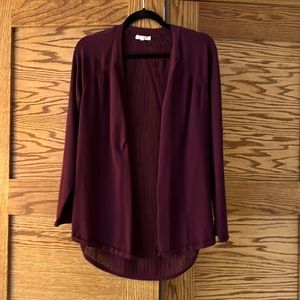 Maurices Burgundy Swearer Cardigan, Medium